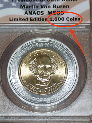 Martin Van Buren Presidential Oath Dollar 1$ new limited edition