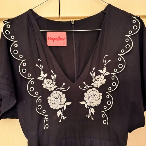Karavan Adrianna Dress black, new, cotton with lace embroidery