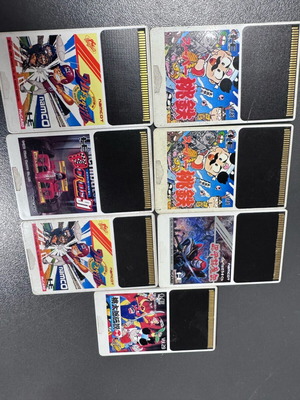 PC Engine TurboGrafx-16 NEC HuCard games used, lot of 7 pcs