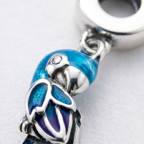 Pandora Jungle Paradise Parrot Charm S925 ALE new, multicolor silver