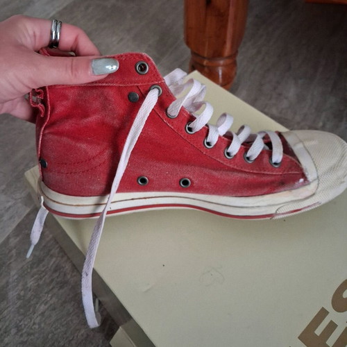 Diesel canvas boots used, red, size 41