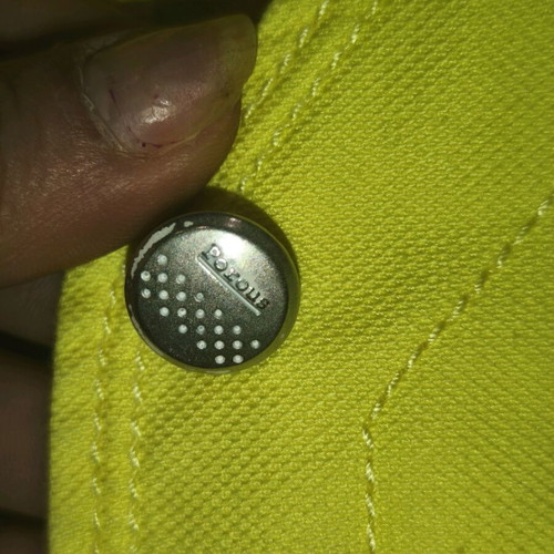 Apanage cropped jacket with puffed sleeves like new, yellow