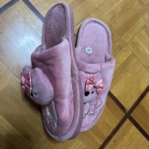 Slippers size 37 like new, pink