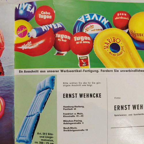 Wehncke Plastik promotional catalog from the 1960s like new