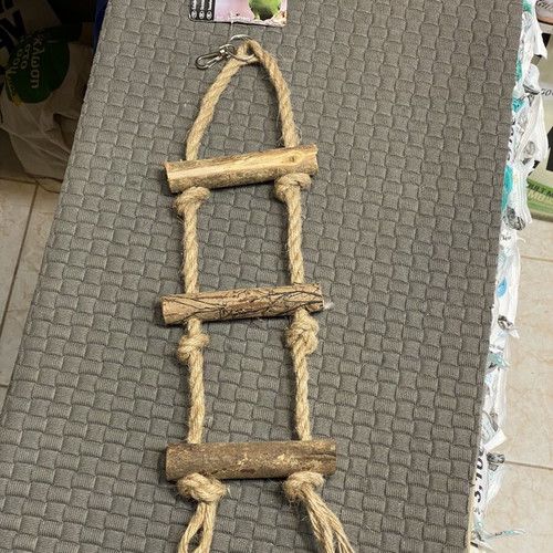 Handmade Wooden Climbing Ladder for Birds and Boho Decoration