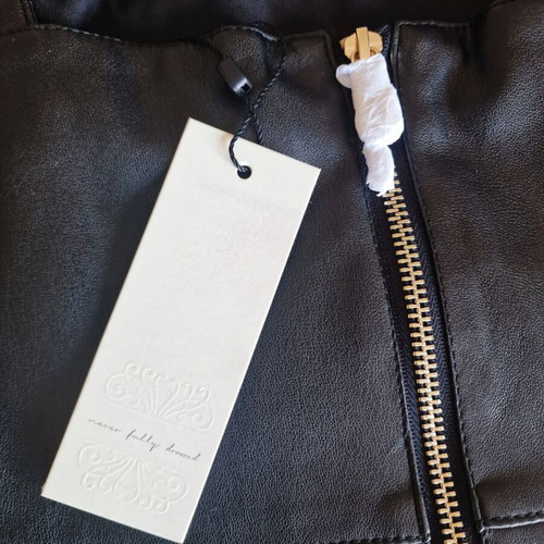 Never Fully Dressed Vegan Leather Petite Dress XXL new, black
