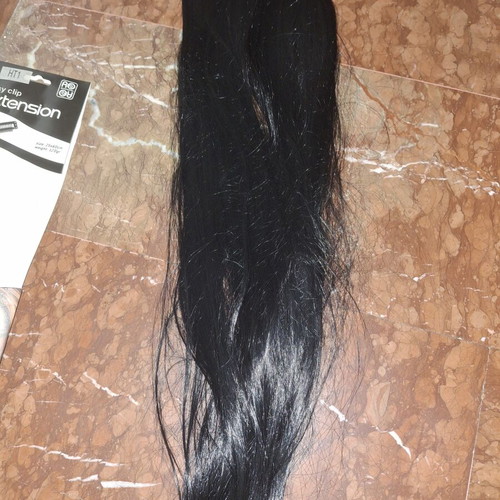 Black Clip-In Hair Extensions 60cm, 120gr
