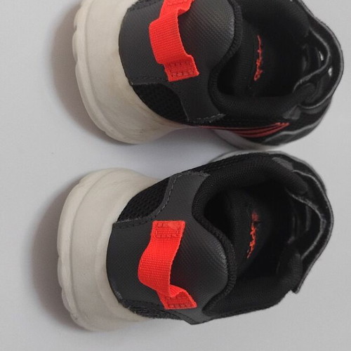 Adidas athletic shoes like new, size 27, black with orange
