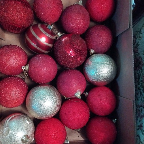 Vintage Christmas ornaments set of 17 balls
