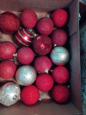 Vintage Christmas ornaments set of 17 balls