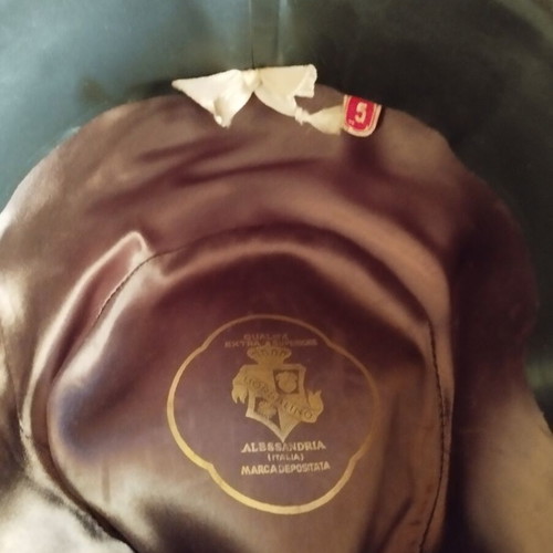 Borsalino hat used, green brown, size 5