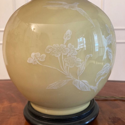 Table porcelain lamp used with base
