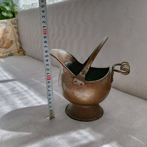 Copper pitcher large used with patina for decoration