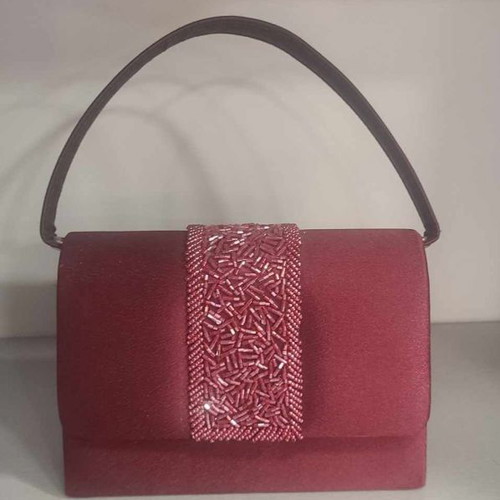 Bordeaux evening bag new with beads