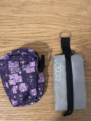 Polo Wallets like new, grey and purple, set of 2 with drawing block and crayons
