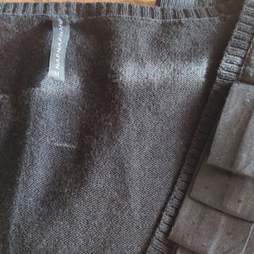 Naf Naf black cardigan like new with bow, size M