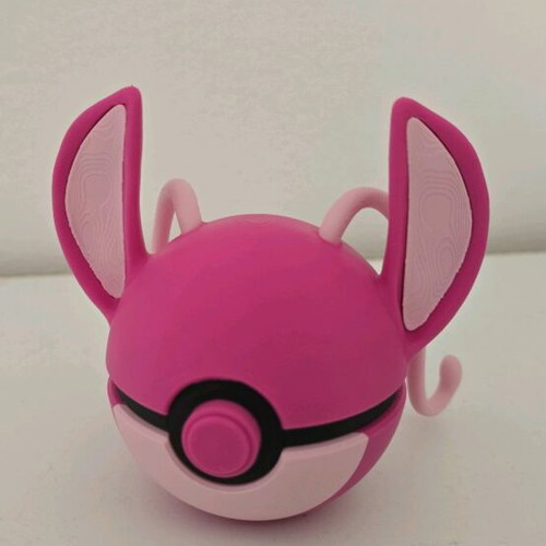 Angel Stitch Pokéball with keychain made to order