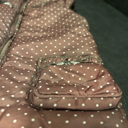 Sleeveless vest used for girls 98cm 2-3 years brown polka dot with pockets