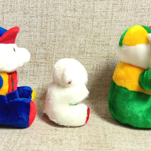 Stuffed animal dolls new, pack of 3, 1990s vintage teddy bears