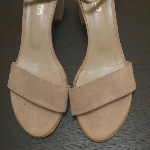 Dexim suede sandals beige pink like new, size 38