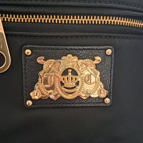 Juicy Couture large shoulder bag used, black with leather details