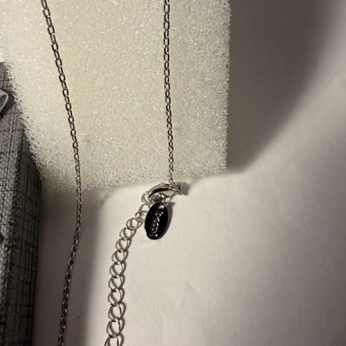 Heart necklace with blue crystal daisy like new