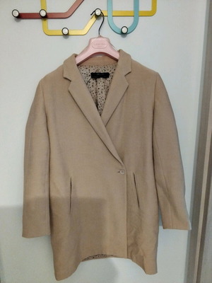 Zara oversized pink coat used with animal print lining