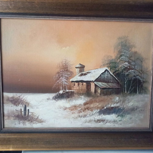Painting snowy landscape like new 40x50