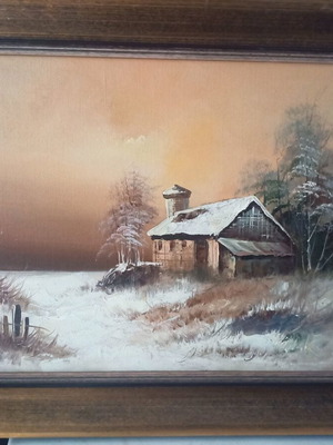 Painting snowy landscape like new 40x50