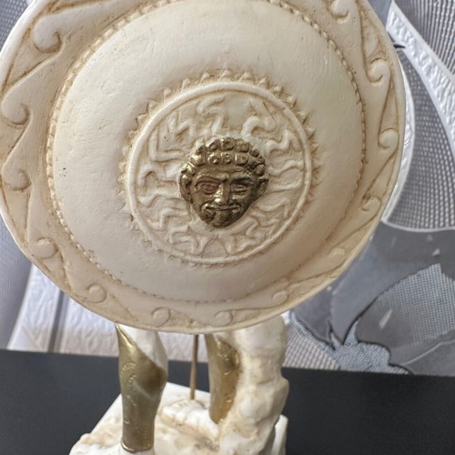 Achilles alabaster statue like new, 24 cm tall