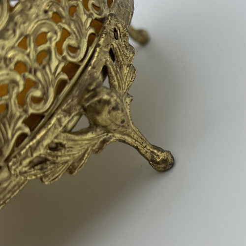 Vintage 1960s/70s Gold Plated Jewellery Box used with Cameo decoration