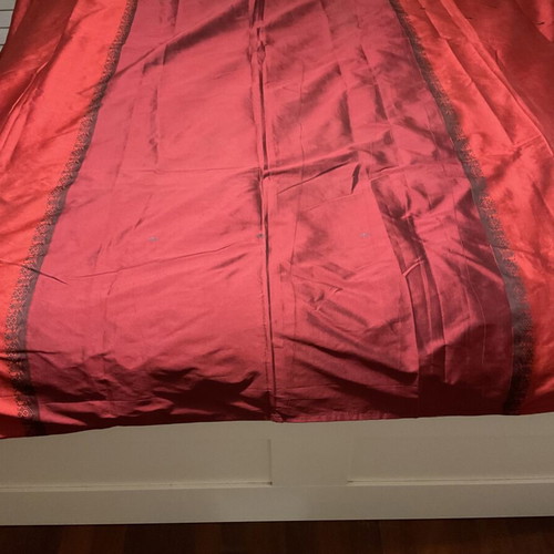 Silk throw Soie Sauvage new, 2.20x2.20 m, double bed size