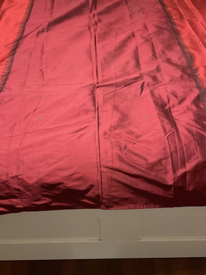 Silk throw Soie Sauvage new, 2.20x2.20 m, double bed size