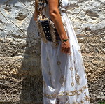 Φόρεμα μάξι cotton άσπρο μέγεθος M-L καινούργιο