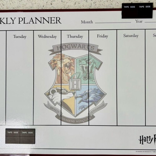 Harry Potter weekly planner board