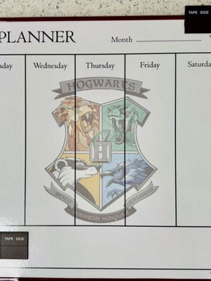 Harry Potter weekly planner board