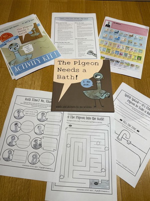 The Pigeon Needs a Bath! Book and activity kit new