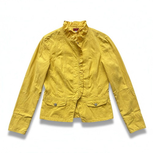 Blanche Sports Yellow Ruffle Jacket Size 40 like new