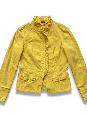 Blanche Sports Yellow Ruffle Jacket Size 40 like new