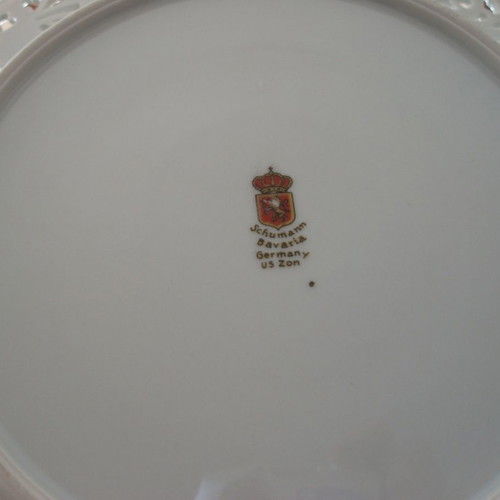 Schumann Bavaria decorative plate used, collectible 1950s