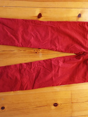 Red velvet pants Zara Woman like new, size S