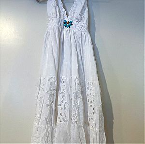 Λευκό φόρεμα Online 100% Cotton