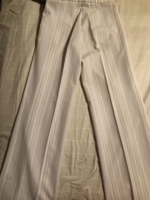 Classic suit pants used, white with light blue stripes, size S