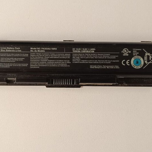 Laptop battery Toshiba PA3534U-1BRS 10.8V 44Wh Li-ion used