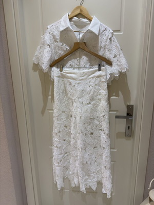 Shein white two-piece set with lining