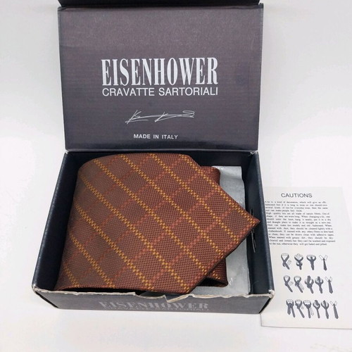 Italian tie EISENHOWER new, silk, in box