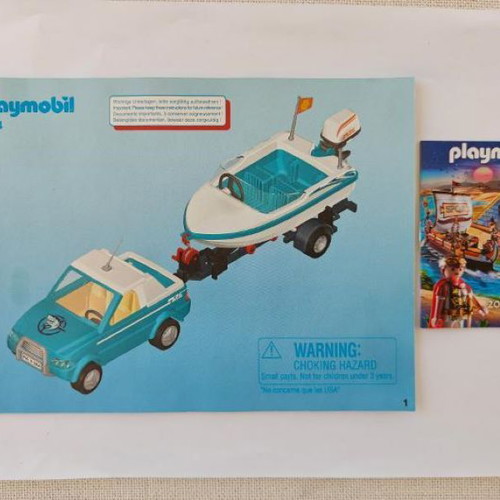 Playmobil 6864 Summer Fun vehicle with speedboat like new