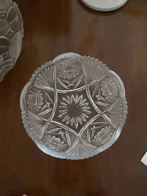 Crystal fondue dishes new, set of 3, 28 cm