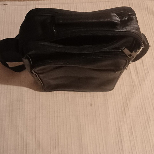 Black shoulder travel bag, new