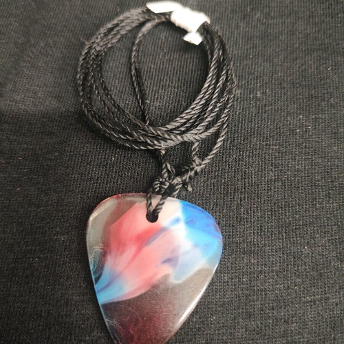 Handmade guitar pick necklace made of resin